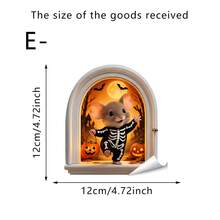 1/5pcs Halloween Cute Mouse Hole Wall Sticker, Cute Animal Pattern, Waterproof PVC Self-Adhesive, Suitable For Living Room - Bedroom - Kitchen - Entrance - Wall Corner Decoration, Halloween Decoration - Mouse Hole Sticker - View 15