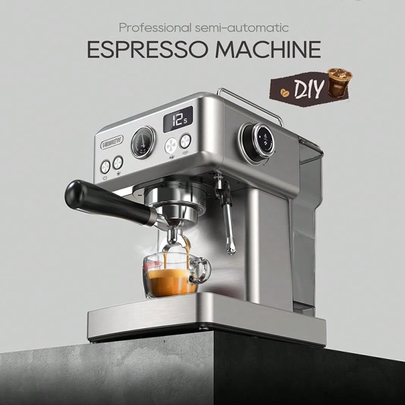 HiBREW H10A Semi-Automatic Espresso Machine , Adjustable Temperature And Cup Volume, 58mm Commercial-Grade Portafilter, 1.6L Large Capacity Removable Water Tank, OPV+NTC Dual Temperature Control Protection, Cold Brew And Hot Extraction Dual Modes - 查看 1