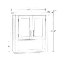 RiverRidge Home Somerset Collection 22.88-Inch Wx 24.38-Inch Hx 7.88-Inch D 2-Door Wall Cabinet In White - Default - View 6