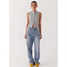 Summer New Knitted Simple Slim Sleeveless Solid Color Undershirt Undershirt Women - 灰色 - 查看 3