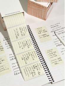 24-Pack Pull-Out Box Roll-Style Beige Self-Adhesive Sticky Notes Memo Pads, Suitable For Study And Office - A - View 5