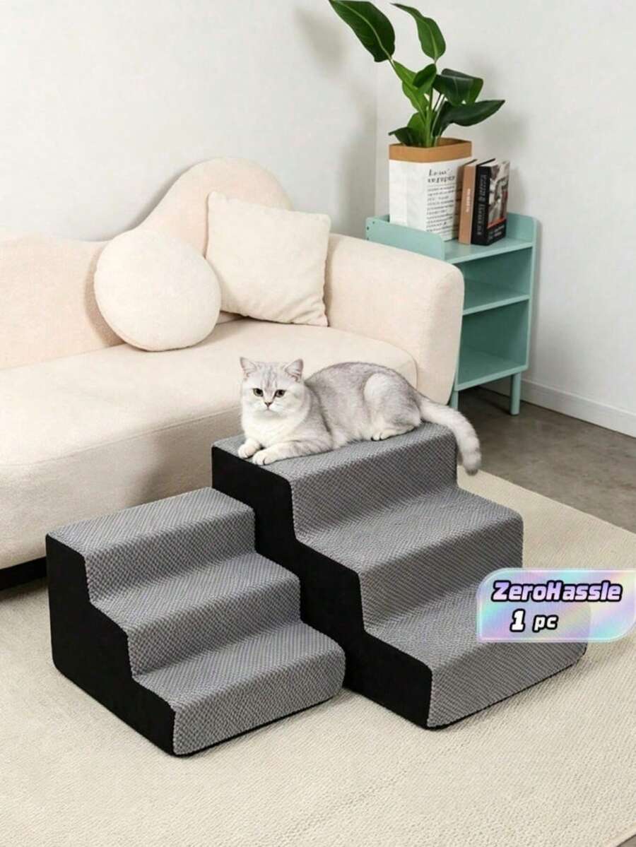 High Resilience, Easy-To-Clean Sponge Pet Stairs, Anti-Slip Fabric, Right-Angle Design, Easy To Use Up And Down, Protects Pet Joints, Multiple Sizes Availabledogs Stuff,Dog Ramp,Dog Bed