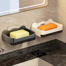 Wall-Mounted Soap Holder With Drainage, New Home Bathroom Soap Storage Rack, No Drilling Required - Multicolor - View 4