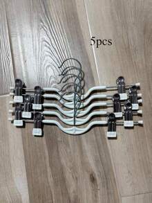 20pcs Stainless Steel Pants Hangers With Clips For Pants And Skirts, Seamless Metal Clothing Drying Rack For Home, Anti-Aging Underwear Hanging Storage Hanger For Clothes Drying - Multicolor - View 15
