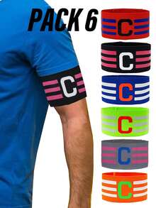 Football Sports Accessories Anti-Slip Captain C Armband Sleeve Patch Green Yellow Blue Orange Red Fuchsia 6 Colors Available - Multicolor - View 1