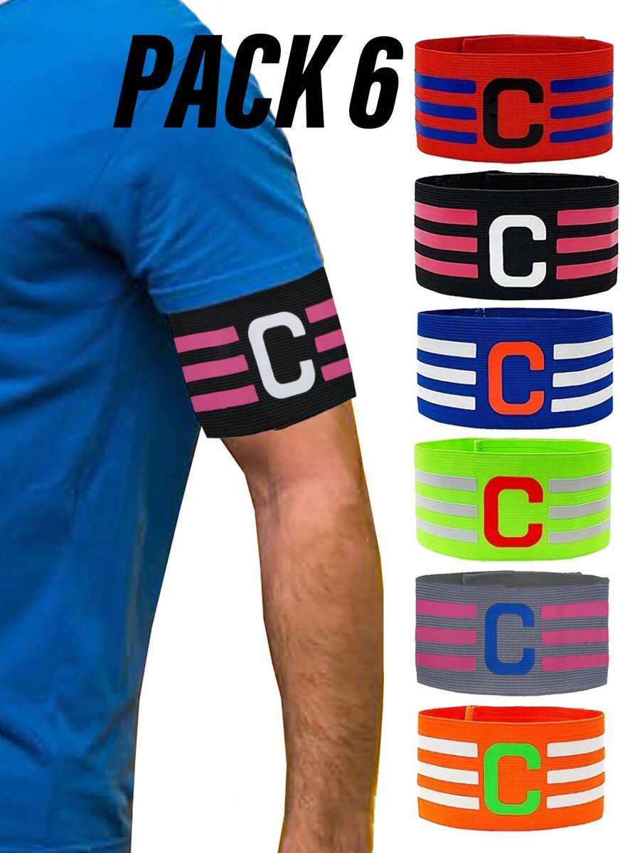 Football Sports Accessories Anti-Slip Captain C Armband Sleeve Patch Green Yellow Blue Orange Red Fuchsia 6 Colors Available - Multicolor - View 1