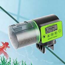 1個自動餵魚器，智能定時自動餵魚器，適用於開放式魚缸或有固定邊緣的魚缸，適合魚類水族餵食 - 彩色 - 查看 11