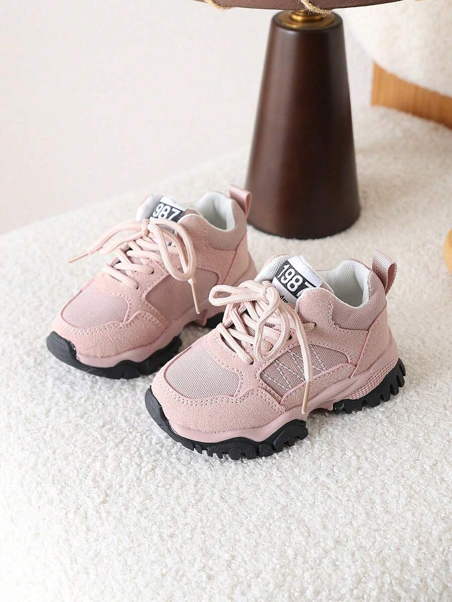1 Pasang Sepatu Olahraga Anak-Anak Sol Lembut Musim Semi Baru, Sepatu Lari Ringan Anti Selip untuk Anak Laki-Laki dan Perempuan - Berwarna merah muda - View 1