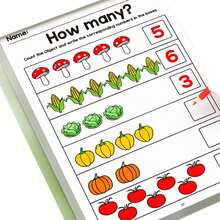 1pc 1-10 Number Learning Workbook / Math Thinking, Observation & Writing Training / Portable Book, Travel & Preschool Learning / Pre-K Gift For Easter & Back To School / Alphabet Trace Book, Preschool Writing Book / Count Game Book, - Multicolor - View 5