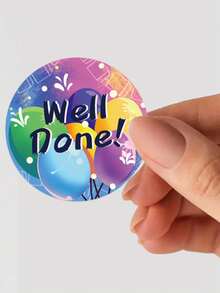 500pcs Original Fun Round Stickers, Suitable For Office Organization, Desk Storage, Calendar, Envelope And Luggage Decoration, Easy To Peel And Stick, Perfect Gift For Friends And Travel Enthusiasts, PVC Material - Multicolor - View 6