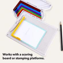 7-Piece Paper Art Alignment Guide Rail, Equipped With Storage Box, Including Precision Layered Gaskets, Supporting 1/16 To 1/2 Inch Spacing Adjustment Positioning, Suitable For Greeting Card Making, Scrapbook And Various DIY Paper Art Creations - A - View 8