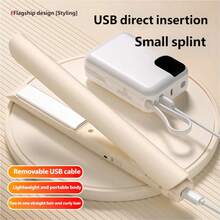 Alat Pelurus/Pengeriting Rambut Mini Nirkabel 2-in-1, Alat Penata Rambut Bertenaga USB, Sikat Pelurus Mini Portabel untuk Perjalanan, Cocok untuk Perjalanan, Penggunaan di Rumah, Salon, Hadiah Sempurna untuk Liburan - MultiWarna - View 2