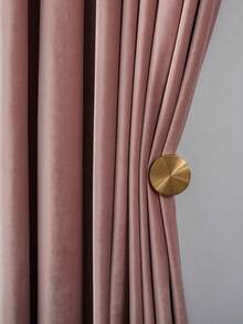 1PC Velvet Light Luxury American Vintage Minimalist Pink Living Room Bedroom Balcony Blackout Curtain Rod Pocket Fabric Curtain Soft Style Window Fabric 70% Sunshade Curtain For Summer - Multicolor - View 6