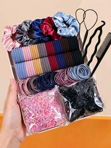 1159pcs Basic Fashion Hair Accessories Set, Includes Various Hair Ties And Hair Styling Tools - Suitable For Girls And Women, Perfect For Daily Matching - Multicolor - View 14