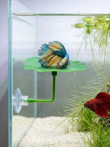 3pcs/1pc Betta Fish Resting Leaf Hammock, Artificial Lotus Leaf Spawning Bed For Aquarium, Realistic Silk Plant Decor With Suction Cups, Small Fish Hiding Cave, Essential Aquarium Accessory, Perfect Gift For Fish Tank - A - View 5