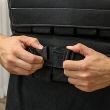 15KG Adjustable Weighted Vest, Running Weight Vest With Removable Metal Weights, Reflective Strips, Adjustable Training Vest For Strength Workout, Fitness, Running And Exercise - Black - View 6