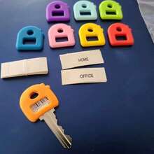 10pcs/Pack, Multiple Colors Available, With Labels, 2.8cm/1.1in Retractable Key Identifiers, Suitable For Most Keys, Soft Touch Key Covers, With Identification Labels, Easy To Identify Door Keys - Fashionable, Easy To Install, Includes Blank And Pre-Printed Labels - Multiple Styles - View 11