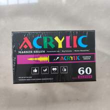 12/24/36/48/60/72/80/120pcs/Set Straight Barrel Liquid Large Capacity Quick-Dry Colored Pens, Suitable For Ceramic And Stone Materials - Multicolor - View 15