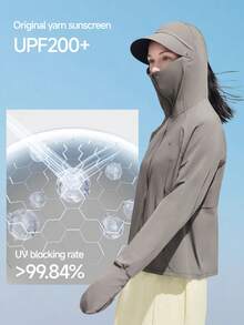 Beneunder Women's Full-Coverage Sun-Protective Jacket (Loose Fit) AL008 - Dark Grey - View 4
