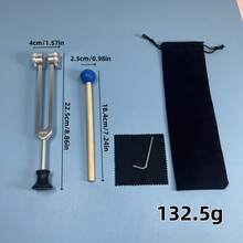 1套不同頻率調音叉套裝附配件，敲擊時音色清脆悅耳，適合休閒時光 - 彩色 - 查看 6