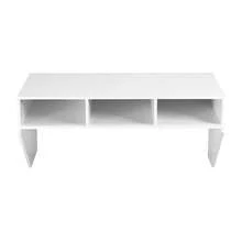 Wall Mounted Floating Computer Table Desk With Storage Shelve - White - View 6