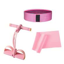 Fitness Yoga Set Stretching Training Band Resistance Band, Elastic Squat Resistance Band For Butt Lift, Multi-Function Foot Pedal Resistance Trainer For Sit-Ups, Elastic Rope Yoga Fitness Equipment - A - View 12