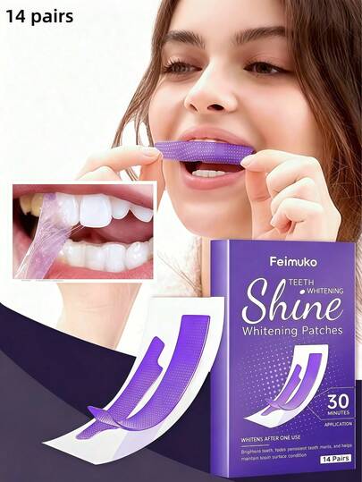 OBOVAY 2/6/14 piezas Tiras blanqueadoras de dientes, Limpieza profunda, Eliminación de manchas, Blanqueamiento, Producto de cuidado blanqueador de dientes adecuado para uso doméstico, Puede eliminar manchas y decoloración de los dientes, especialmente de café y té, Tiras efectivas de blanqueamiento dental y cuidado oral 1 paquete equivale a 2 piezas