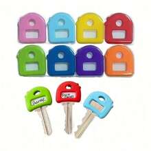 10pcs/Pack, Multiple Colors Available, With Labels, 2.8cm/1.1in Retractable Key Identifiers, Suitable For Most Keys, Soft Touch Key Covers, With Identification Labels, Easy To Identify Door Keys - Fashionable, Easy To Install, Includes Blank And Pre-Printed Labels - Multiple Styles - View 9