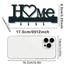 1 Stylish Metal Key Hook - Wall Mounted Key Holder Wall Decor Bathroom Storage Stylish Modern Party Home Decor - Suitable For Living Room, Bedroom, Hallway, Office And Other Universal Places - Multicolor - View 3