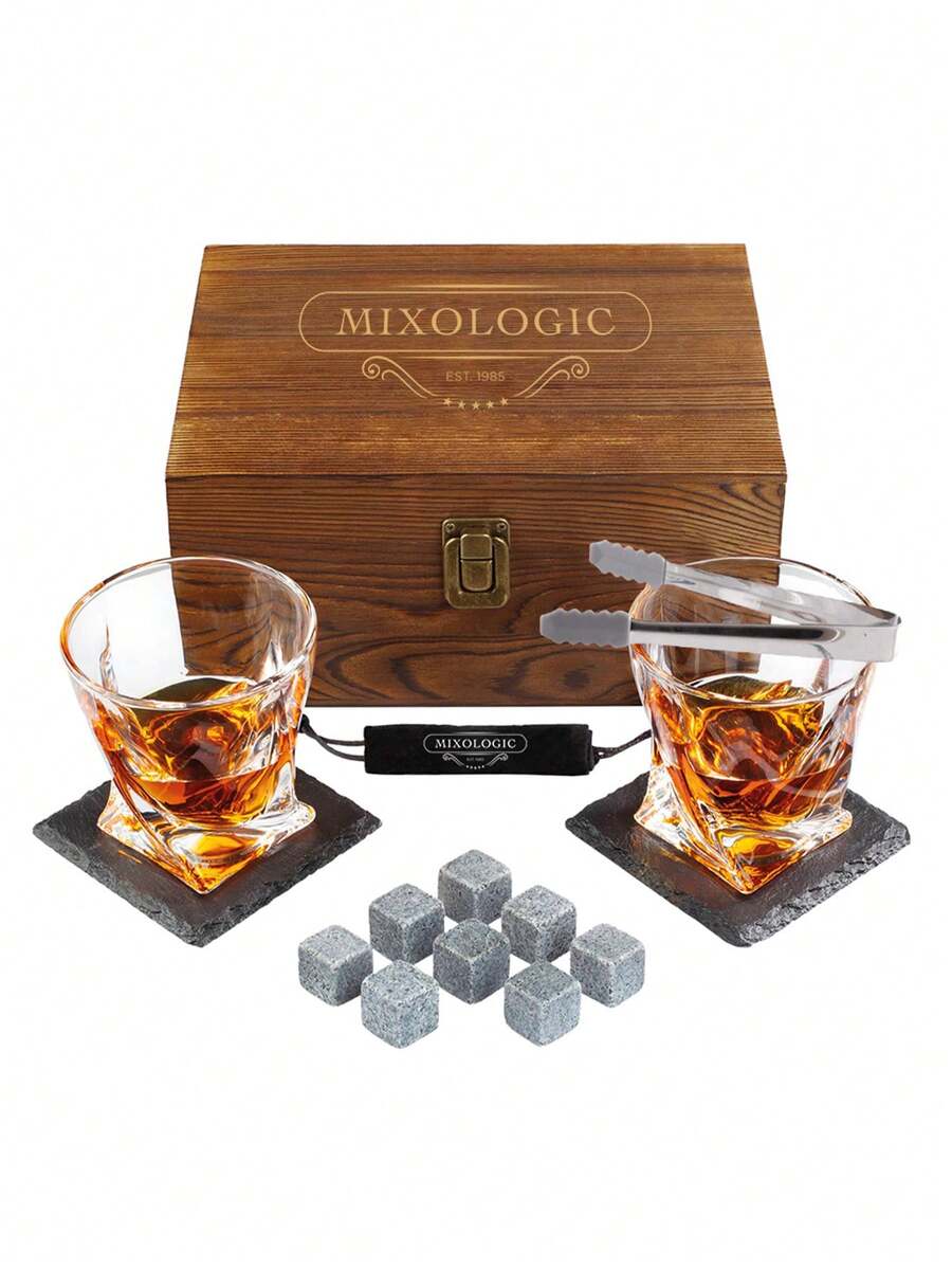 MIXOLOGIC Cocktail Glass And Accessories Gift Set - View 1