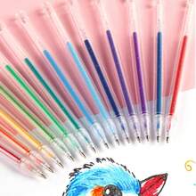 Glitter Gel Pens, Fluorescent Marker Pens For Students, Planner, Glittery Sparkly Quicksand Pearlescent Colorful Neutral Pens - Glitter Pen - View 6