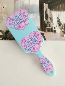 BEATURE K-POP Fans Slogan Pattern Air Cushion Comb, Scalp Massage Comb, Anti-Static, Durable ABS Handle, Suitable For All Hair Types, High-Quality Air Cushion Comb. - Air Cushion Comb - View 2