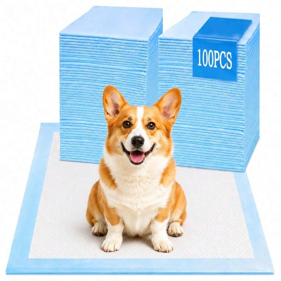 100 Diaper Training Mat For Dogs Pads 33x45 Blue - 100 Pieces (45cm X 33cm) - View 1