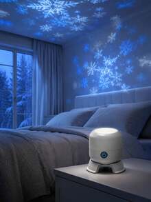 LED Dynamic Projection Light, Creative Ocean, Snowflake, Snowman Projection Night Light, Suitable For Room, Living Room, Party, Holiday, Birthday Decoration Gift Atmosphere Projection Light - Projector Lamp - View 1