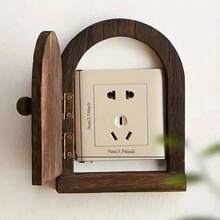 1pc Home Room Decor, Outlet Decoration, Wall-Mounted Home Outlet Decorative Frame, Pastoral Style Power Outlet Concealment Box, Decorative Concealment Outlet - A - View 4