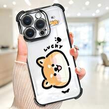 1-Piece Phone Case - Cartoon Round-Face Shiba Inu Pattern, Four-Corner Anti-Drop Plated Frame Phone Case, Smartphone Protective Case, Compatible With Apple 17 16 15 14 13 12 11 Plus/Pro/Max, Pixel 7 8 9 10 A/Pro. This TPU Material Phone Case Protects Your Phone From All Angles And Is An Ideal Gift For Friends, Partners, And Family. - Silver - View 10