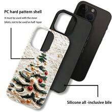 DAIZAG Case Compatible With IPhone 13 Pro Max,Glossy Durable Shock Protection Cover For Girl Women,Christmas Tree Snowflake Pattern - 白色 - 查看 3