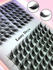 120pcs DIY Eyelash Extensions D-Curl Long Single Lash Pink Tray Faux Mink Lash Clusters, Lash Clusters, Single Lashes, False Eyelashes, False Eyelashes - D - View 5