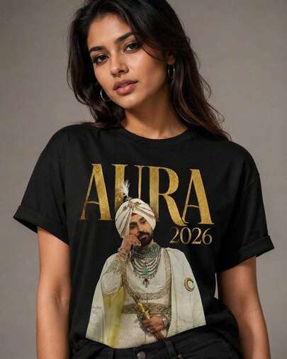 AURA 2026 Diljit Dosanjh |     Vintage Regal Illustration