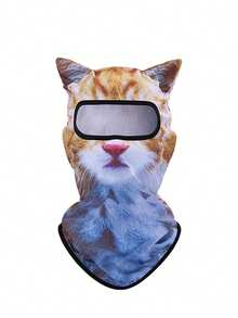 1件/2件/3件 中性 3D動物圖案防護面罩頭套，戶外趣味水上運動帽，防曬動物頭套（貓、狗款式），適合日常出遊、旅行、徒步、滑雪 - 款式Z - 查看 17