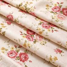 1 pieza Cortina de estilo francés campestre con bloqueo de luz suave, estilo perforado con pequeñas rosas delicadas, cortina floral fina y delicada - Multicolor - Ver 4