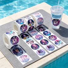 KPop Demon Hunters 500pcs Tear-Off Sticker Roll, Featuring Lumi, Mila And Zoe Patterns, Suitable For Theme Party Decoration, School Must-Haves, Vuelta Al Cole, Back To School Essentials, Back To School Things! Also Ideal For Halloween, Party Bag Fillers - Multicolor - View 1