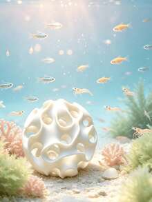 彎曲穿孔球形水族躲避屋,光滑材質適用於魚類與蝦類,多通道洞穴結構,小型魚蝦繁殖庇護所,創意魚缸裝飾 - 歡樂水族 - 查看 7