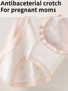 Maternity V-Shape Low Waist Panties Breathable Pregnancy Underwear Soft Antibacterial Lined Briefs - Green - View 4