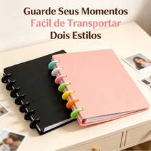 Álbum de Cartões Furo de Cogumelo para Photocards de Idols Fotos 3 Polegadas 4 Grid Portátil Resistente - A - Visão 4