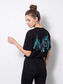 Men T-Shirts - สีดำ - ดู 2