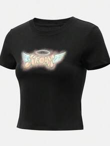 Jordan Kaos Rajut Lengan Pendek Tanpa Kerah Wanita AS W J SS TMID GFX TEE HL TIM7149-010 - Hitam - View 1