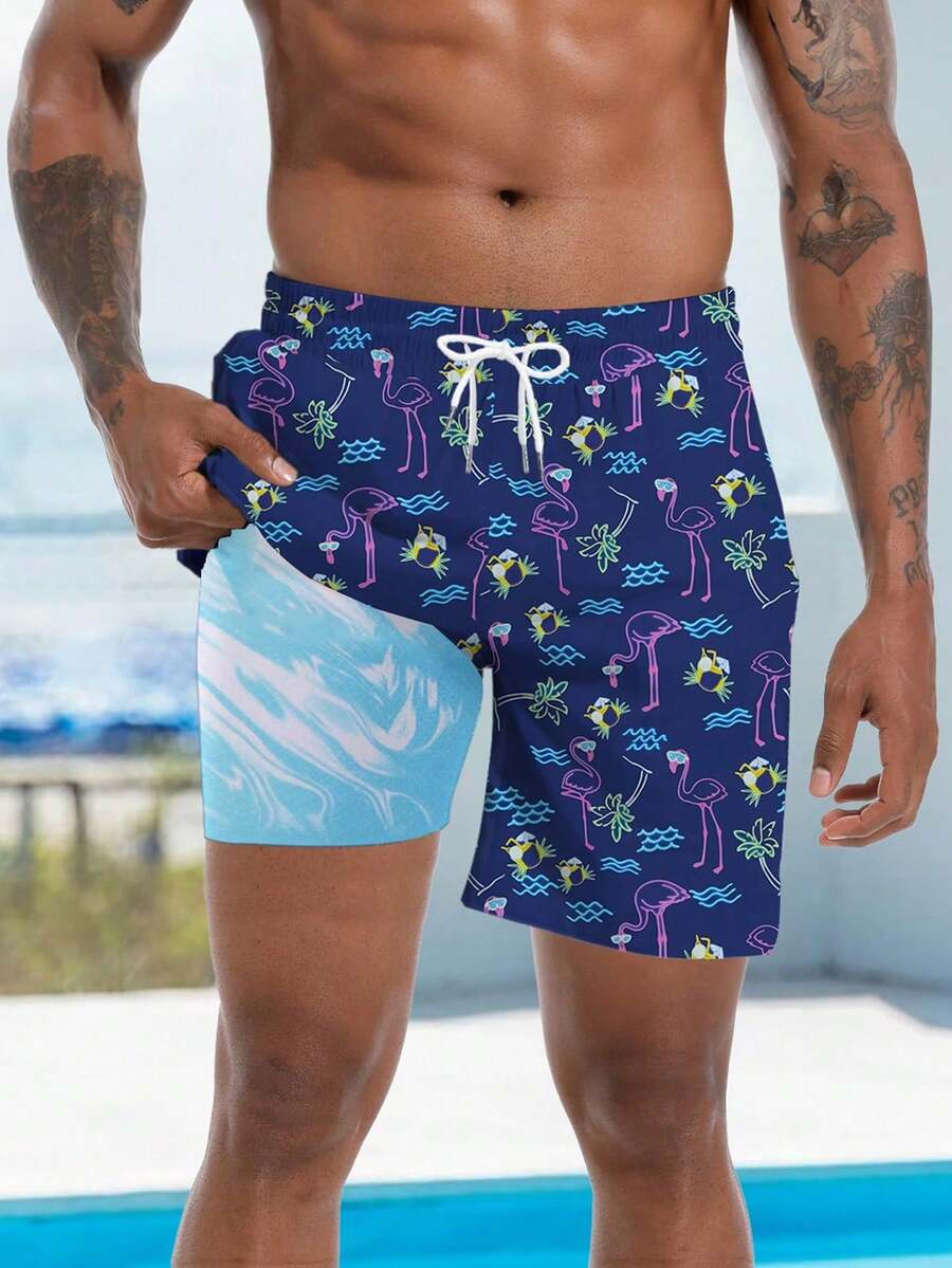 Men Swim Jammers Shorts - Multicolor - View 1