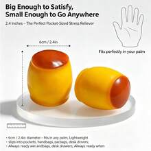 1pc-Cute Pudding Squishy Toy Soft Slow Rising Stress Relief Squeeze Fidget Toy - Yellow - Pudding Handmade Squishy Ball - View 4