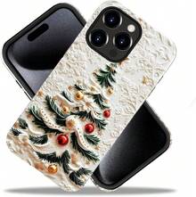 DAIZAG Case Compatible With IPhone 13 Pro Max,Glossy Durable Shock Protection Cover For Girl Women,Christmas Tree Snowflake Pattern - 白色 - 查看 2